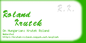 roland krutek business card